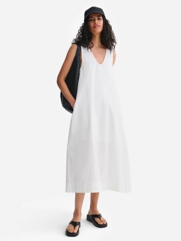 mock neck long sleeve dress The Ribbed Mock Neck Midi Dress main image 1