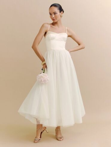 reformation wedding dress Laurie Twist Knit Mini Dress - Baby Pink main image 0