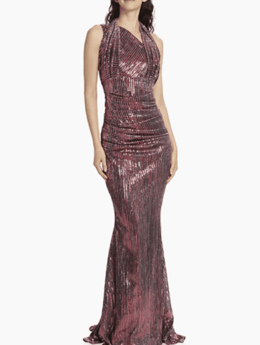 formal dress rental Pearled Merlot Gown | Liylah main image 0