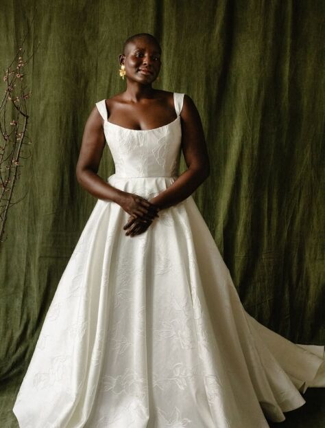 green and cream dress 2024 Sage & Ivory Ball gown Prom Dress with Bow Detail US4 / Red main image 1