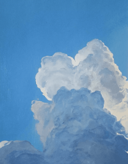 A painting of clouds. 