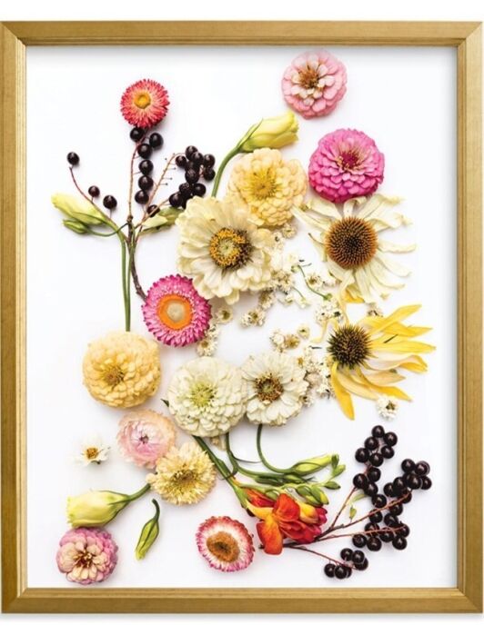 Image of arranged flowers. 