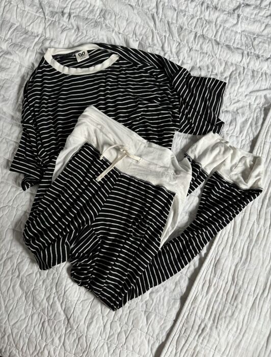 Close up of This is J Pajamas. 