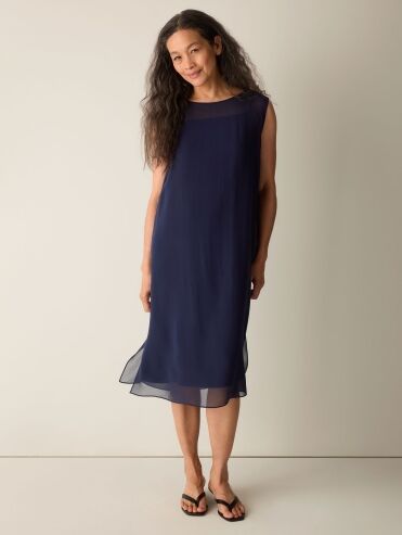 eco-friendly cocktail dresses Balinese-Made Eco-Friendly Ribbed Tank Dress in Onyx Black