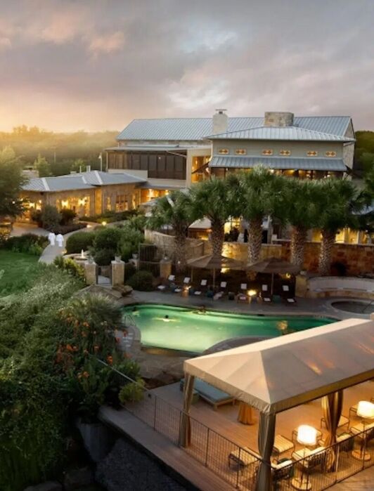 A landscape look at Lake Austin Spa Resort. 